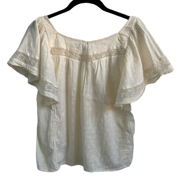 ❌SOLD❌ Old Navy | Clip Dot Crochet Lace Button Front Blouse - Picture 12 of 13